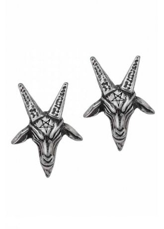 Alchemy Gothic Baphomet Ear Studs