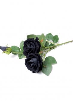 Black Gothic Rose Spray