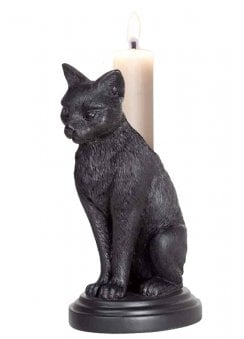 Faust's Familiar Cat Candlestick
