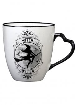 Heart Handle Witch Mug