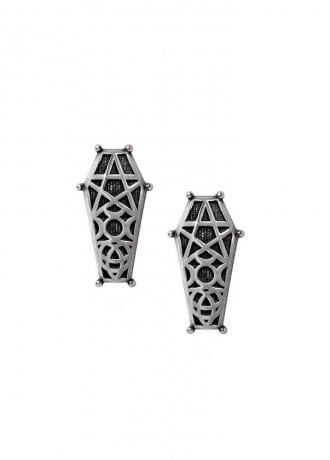 Alchemy Gothic Hex Coffin Earrings
