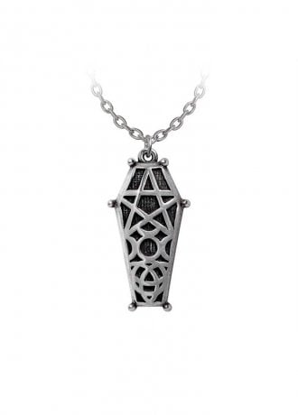 Alchemy Gothic Hex Coffin Necklace