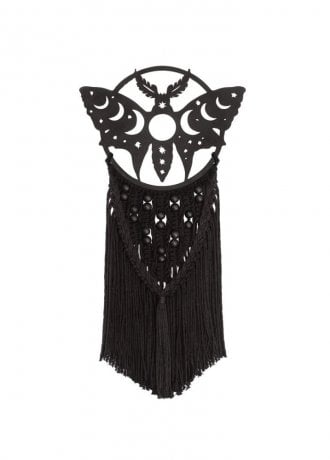 Alchemy Gothic Lunar Moth Macrame Wall Hanging