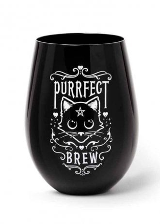 Alchemy Gothic Purrfect Brew Stemless Glass