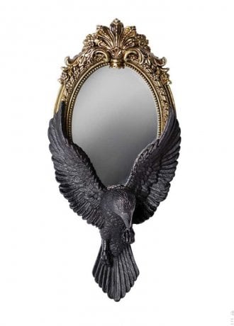 Alchemy Gothic Raven's Gaze Hand Mirror