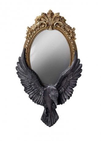 Alchemy Gothic Raven's Gaze Wall Mirror