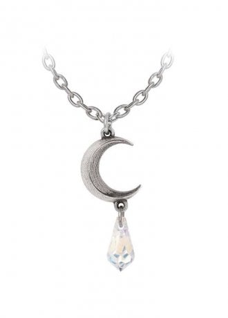 Alchemy Gothic Tears Of The Moon Clear Crystal Pendant