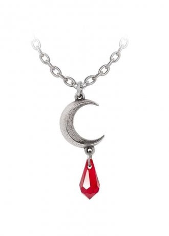 Alchemy Gothic Tears Of The Moon Red Crystal Pendant