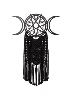 Triple Moon Macrame Wall Hanging