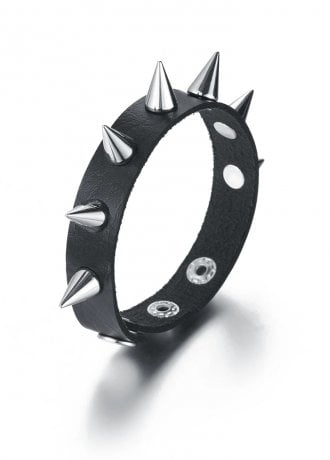 Attitude Clothing 1 Row Spike Studded Wristband