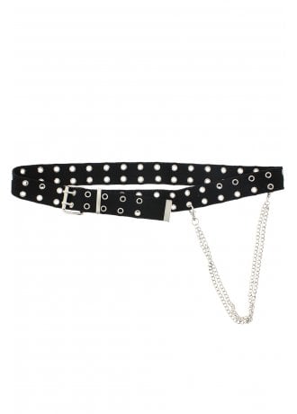 Attitude Clothing 2 Row Grommet & Chain Webbing Belt