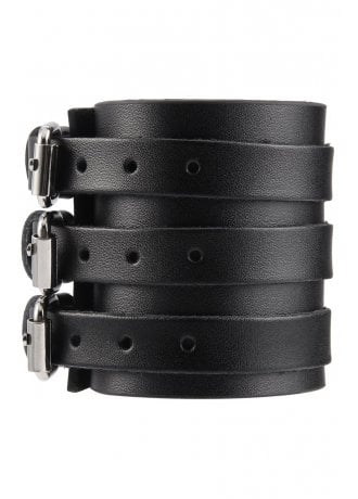 Attitude Clothing 3 Strap Leather Wristband
