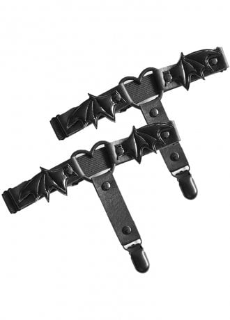 Attitude Clothing Batwing Heart Thigh Garters