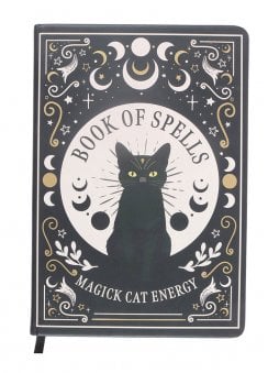 Black Cat Magick Book Of Spells A5 Notebook & Pen