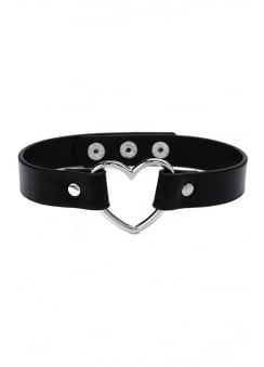Black Heart Ring Choker