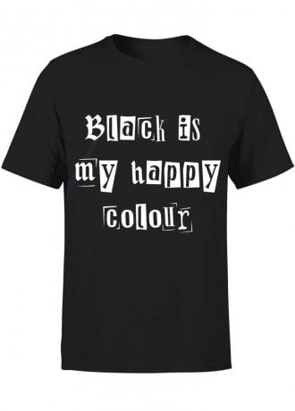 Attitude Clothing Black Is My Happy Colour T-Shirt