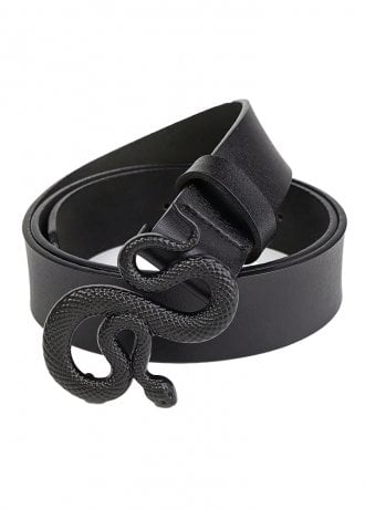 Attitude Clothing Black Snake Buckle Belt