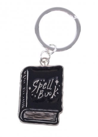 Attitude Clothing Black Spell Book Keyring