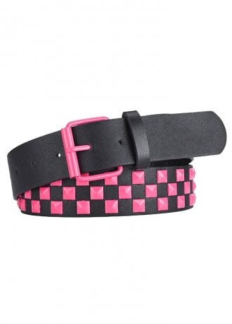 Attitude Clothing Checkerboard Pyramid Stud Belt