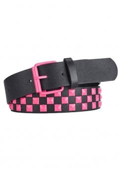 Checkerboard Pyramid Stud Belt
