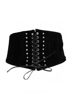 Conical Stud Suede Corset Belt