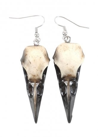 Attitude Clothing Crow Skull Earrings
