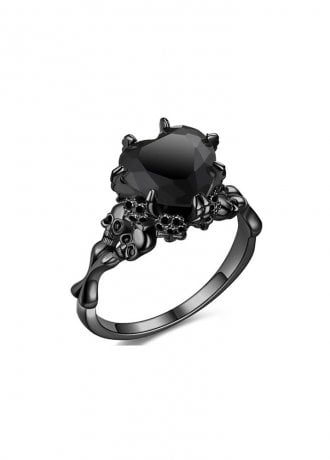Attitude Clothing Dark Heart Crystal Ring