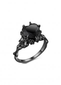 Dark Heart Crystal Ring