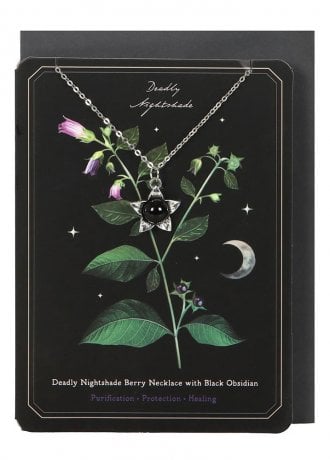 Attitude Clothing Deadly Nightshade Berry Necklace Greeting Card