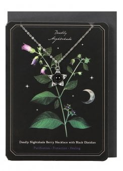 Deadly Nightshade Berry Necklace Greeting Card