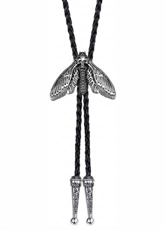 Attitude Clothing Death's Head Moth Gothic Western Tie