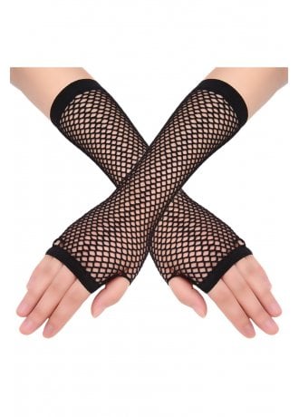Attitude Clothing Fingerless Fishnet Gloves