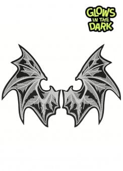 Large Glow In The Dark Bat Wing Patches