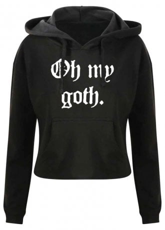 Attitude Clothing Oh My Goth Cropped Hoodie