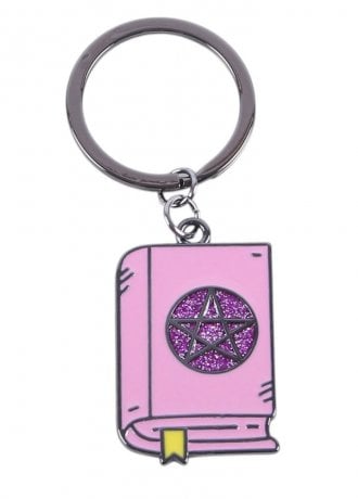 Attitude Clothing Pastel Book Of Spells Keyring