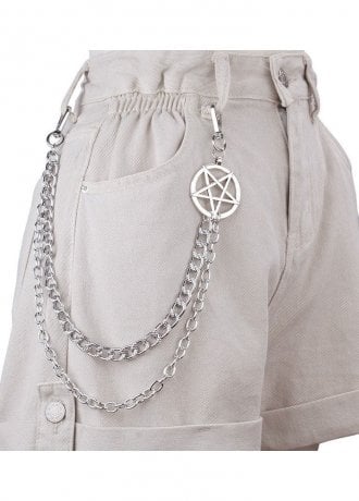 Attitude Clothing Pentagram Double Wallet Chain