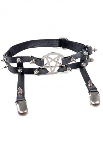 Attitude Clothing Pentagram Studded Thigh Garter