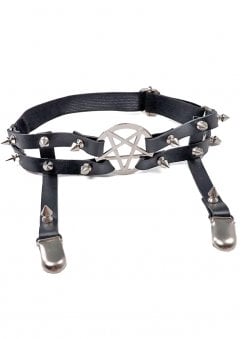Pentagram Studded Thigh Garter