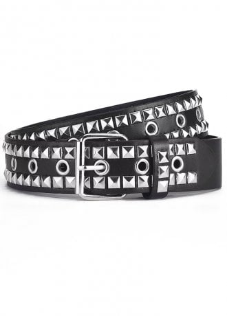 Attitude Clothing Pyramid Stud & Eyelet Belt