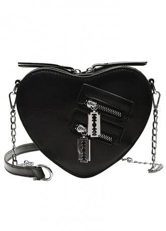 Purse Razorblade Razorblade Heart Crossbody Bag | Attitude Clothing