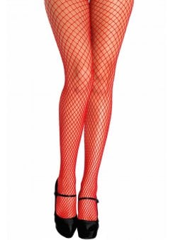 Red Fishnet Tights