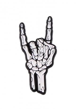 Attitude Clothing 'Rock' Skeleton Hand Enamel Pin