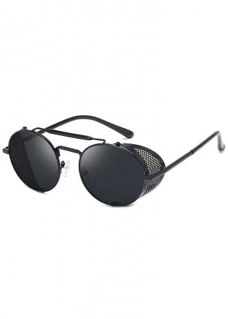 Attitude Clothing Round Lens Mesh Side Sunglasses