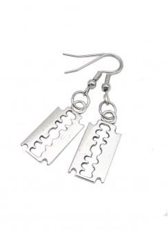 Small Razor Blade Drop Earrings