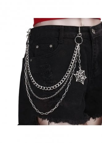 Attitude Clothing Spider Web Triple Hip Chain