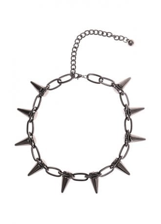 Attitude Clothing Spiked Stud Choker Necklace