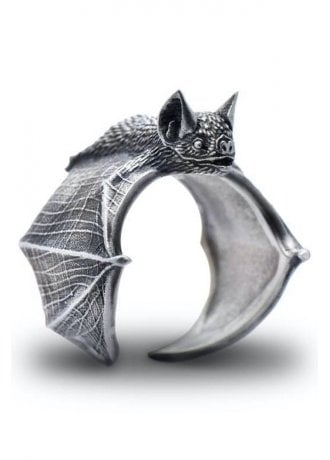 Attitude Clothing Stainless Steel Fledermaus Ring