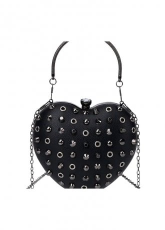 Attitude Clothing Studded Heart Crossbody Bag