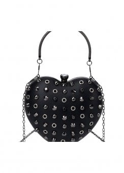 Studded Heart Crossbody Bag