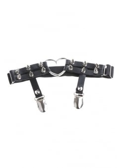 Studded Heart Thigh Garter